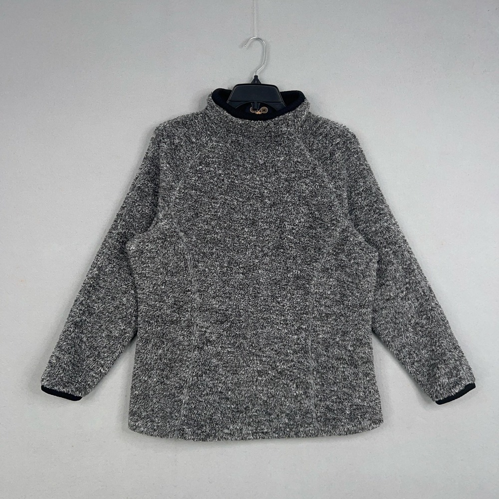 Wooly Bully Wear Sweater Womens Large Gray Sherpa Fleece Comfy Cozy Fuzzy